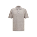 Brunello Cucinelli Beige Linen Polo Shirt
