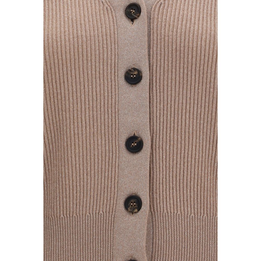 Brunello Cucinelli Beige Cashmere Sleeveles Sweater