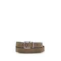 Brunello Cucinelli Beige Calf Leather Bos Taurus Thin Belt