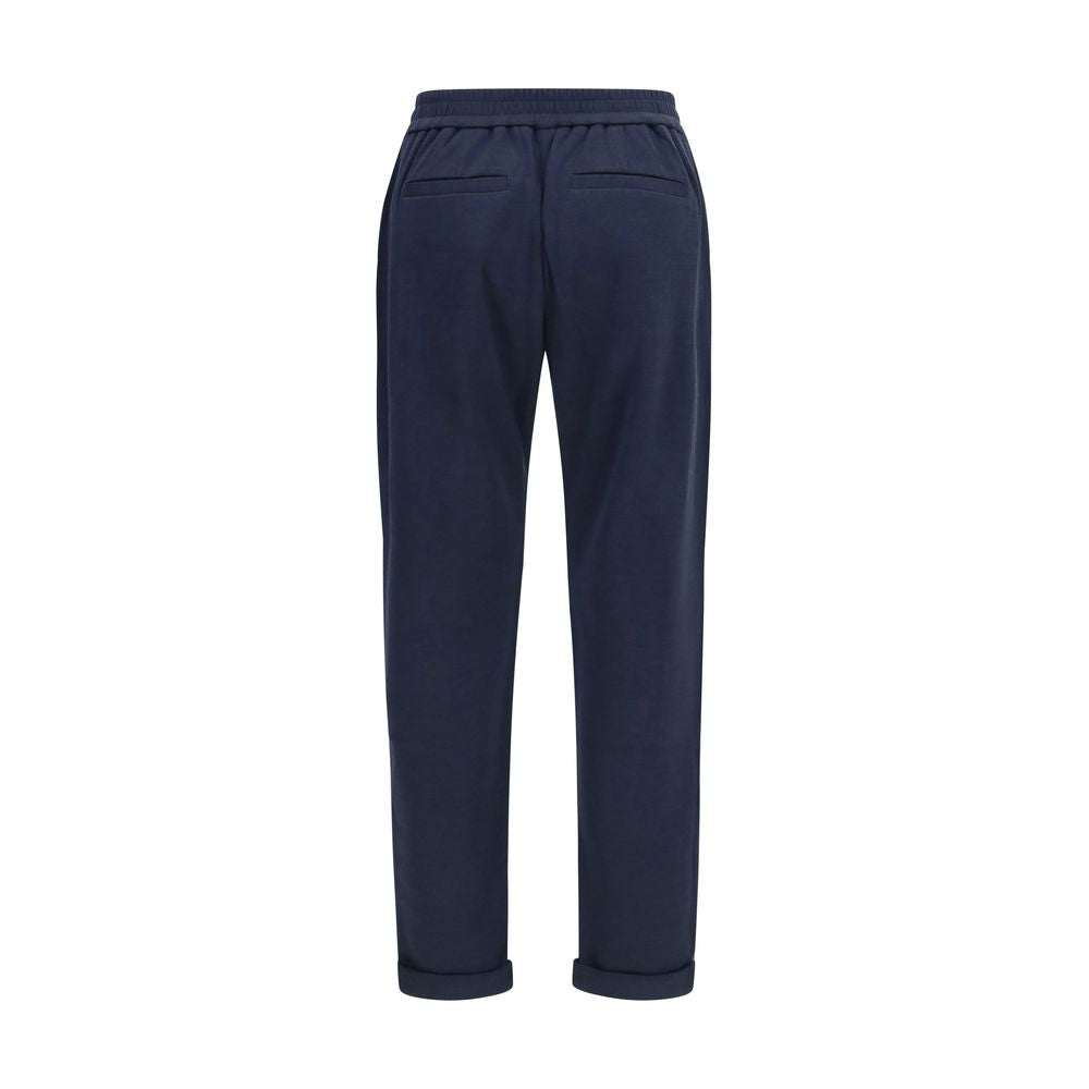 Brunello Cucinelli Blue Polyamide Casual Pants
