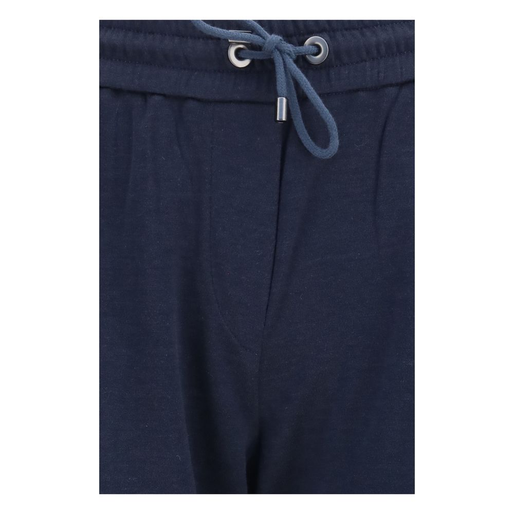 Brunello Cucinelli Blue Polyamide Casual Pants
