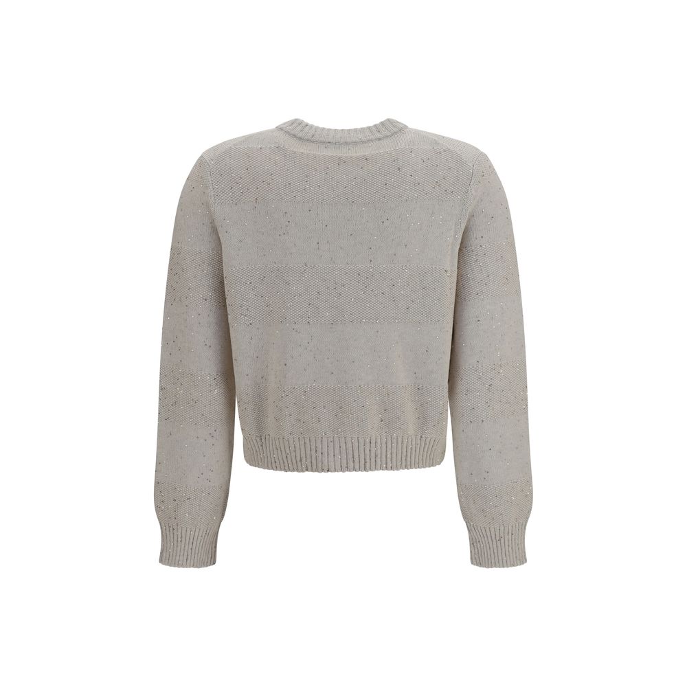 Brunello Cucinelli Beige Cotton Sweatshirt