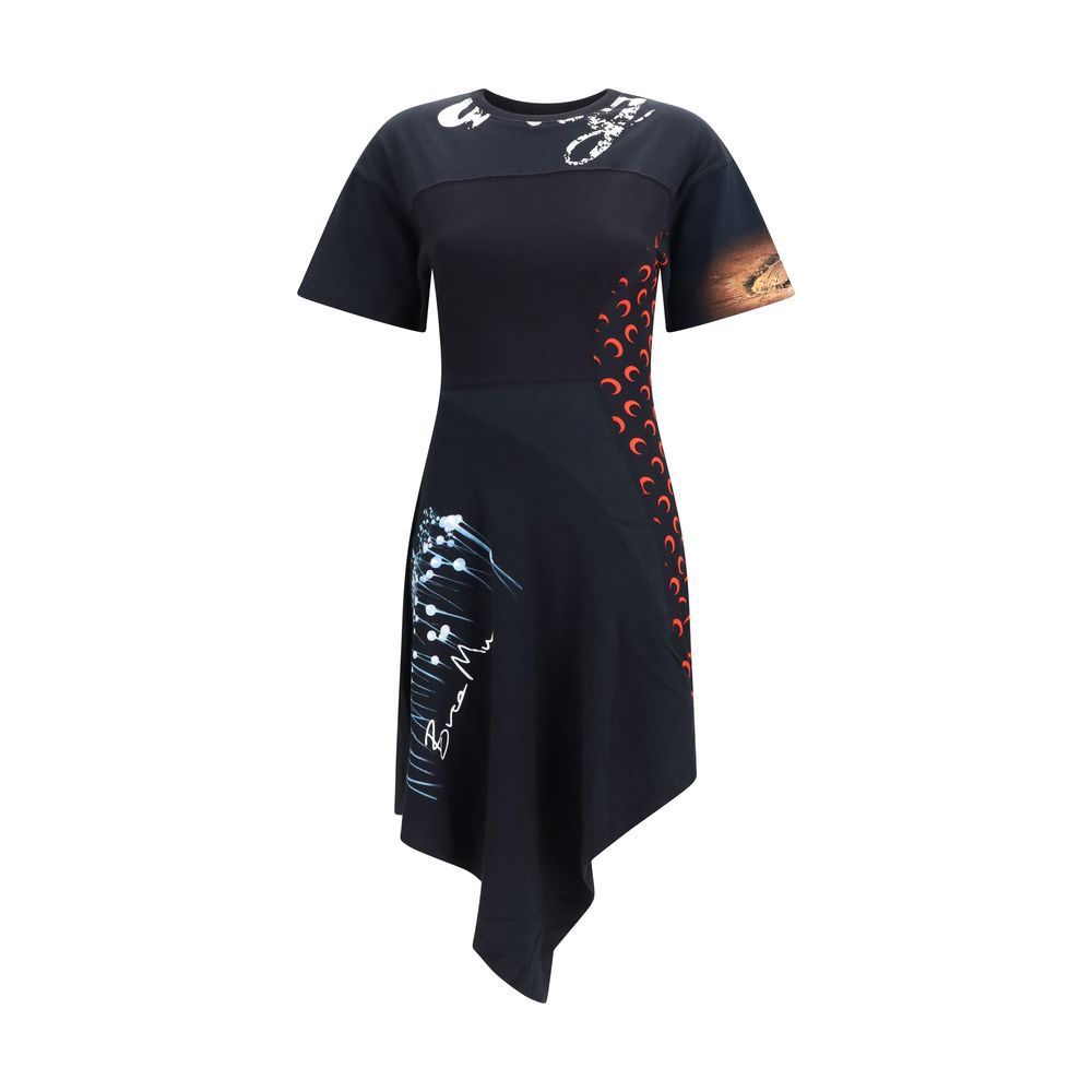 Marine Serre Black Cotton Casual Dress