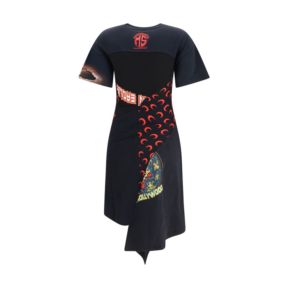 Marine Serre Black Cotton Casual Dress