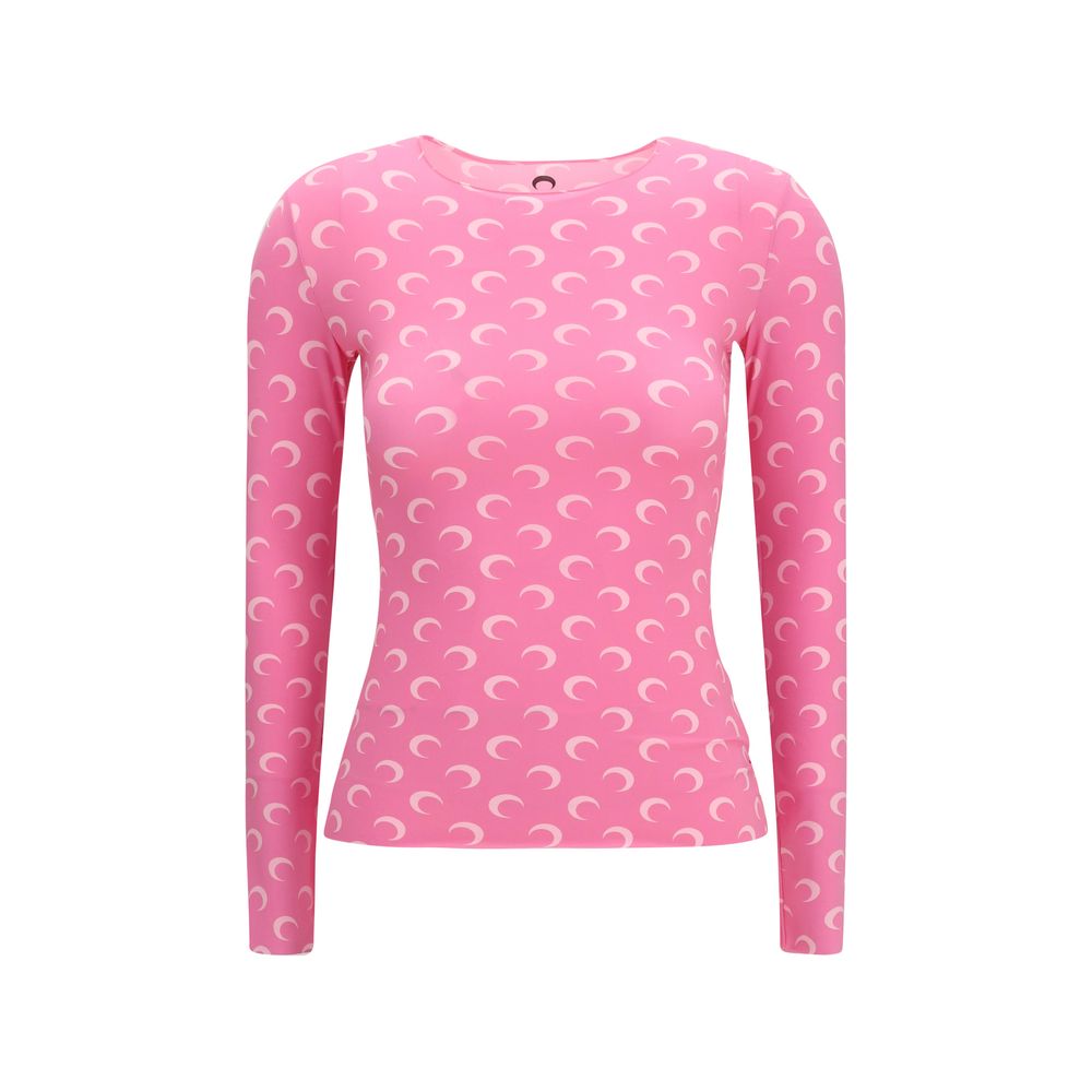 Marine Serre Multicolor Polyamide Long Sleeve T-Shirt