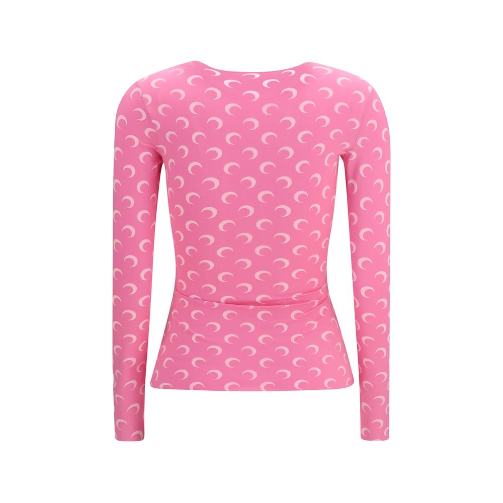 Marine Serre Multicolor Polyamide Long Sleeve T-Shirt