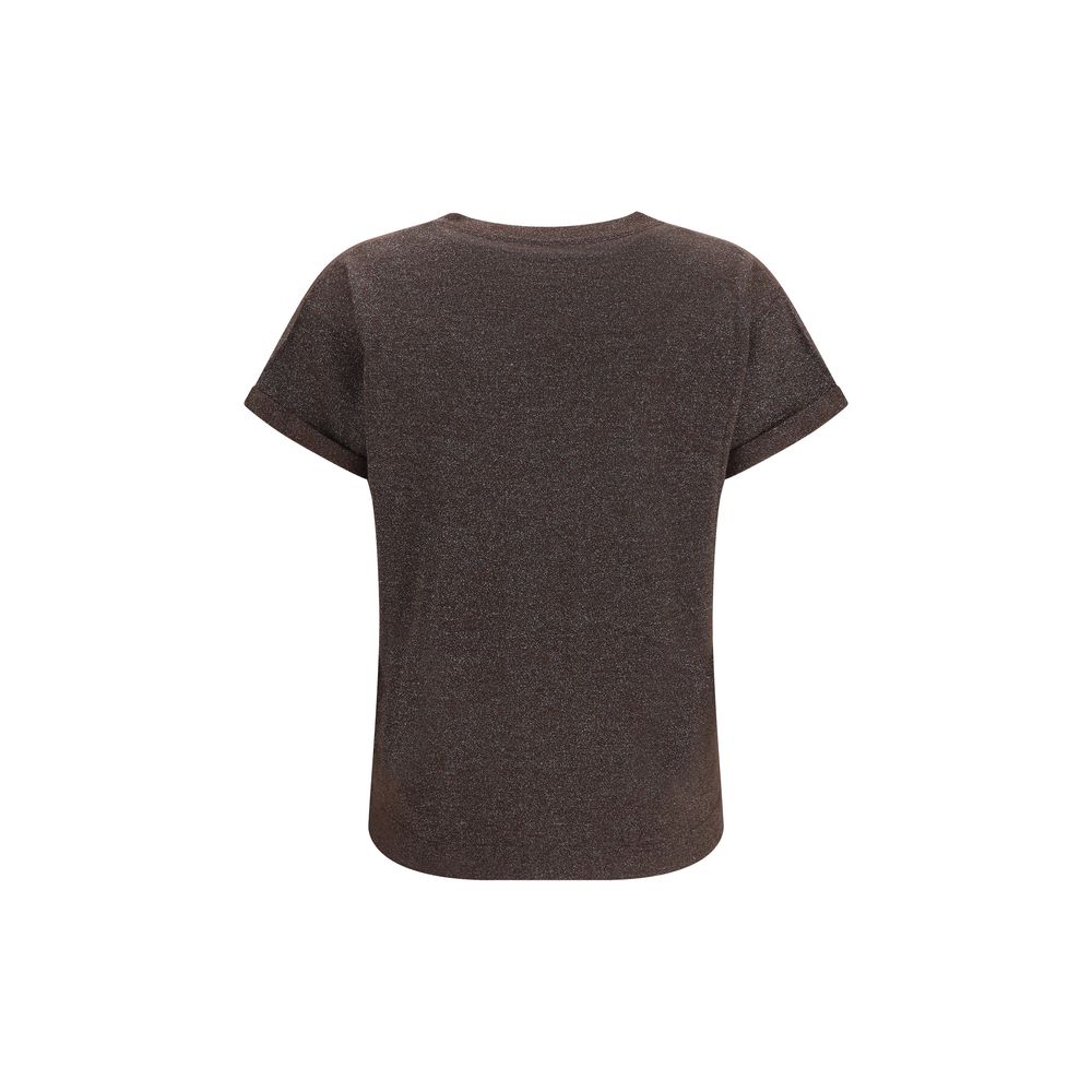 Brunello Cucinelli Brown Nylon T-Shirt