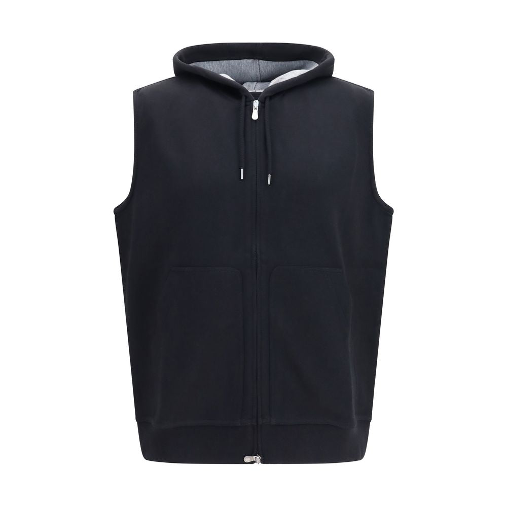 Brunello Cucinelli Black Cotton Sweatshirt