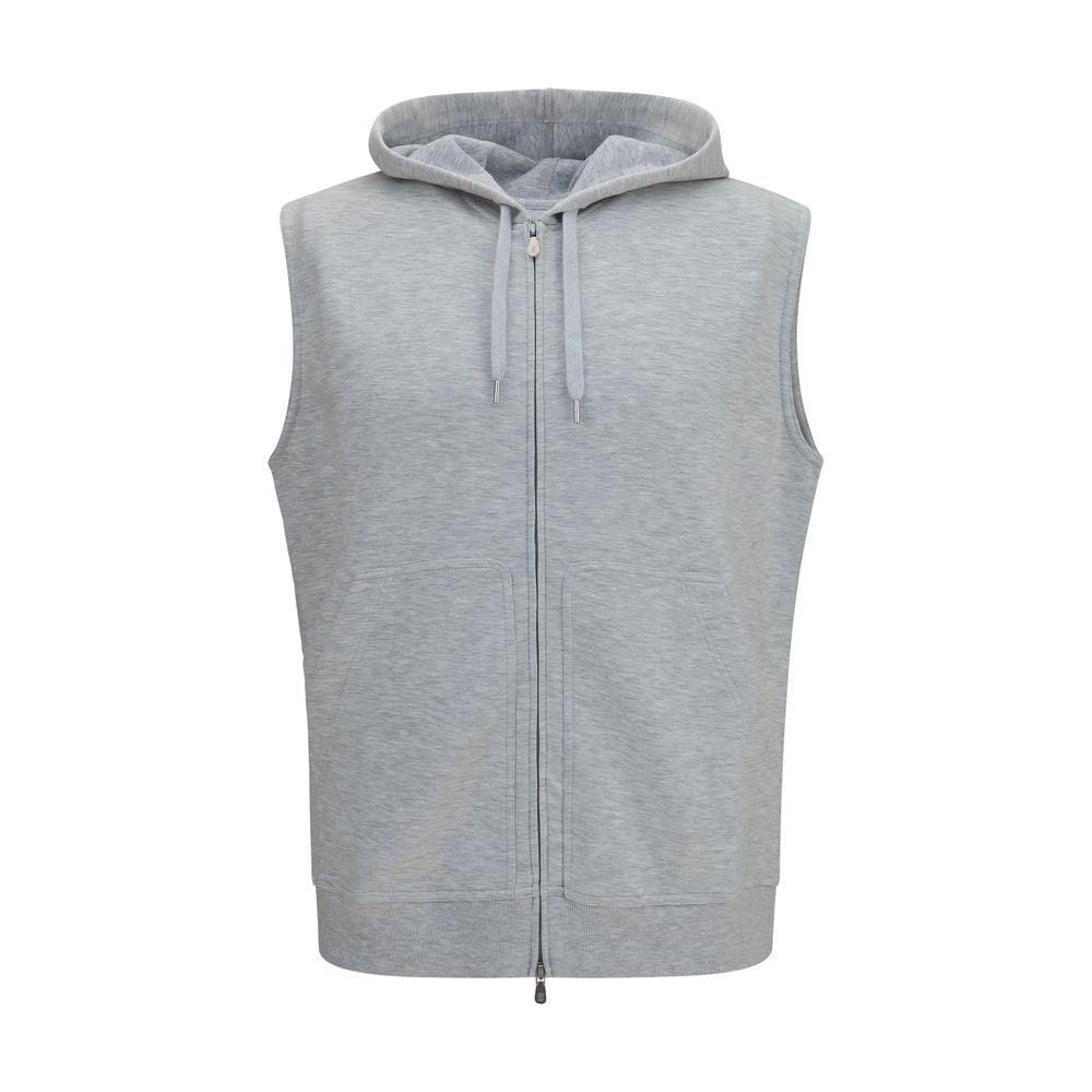 Brunello Cucinelli Gray Cotton Sweatshirt