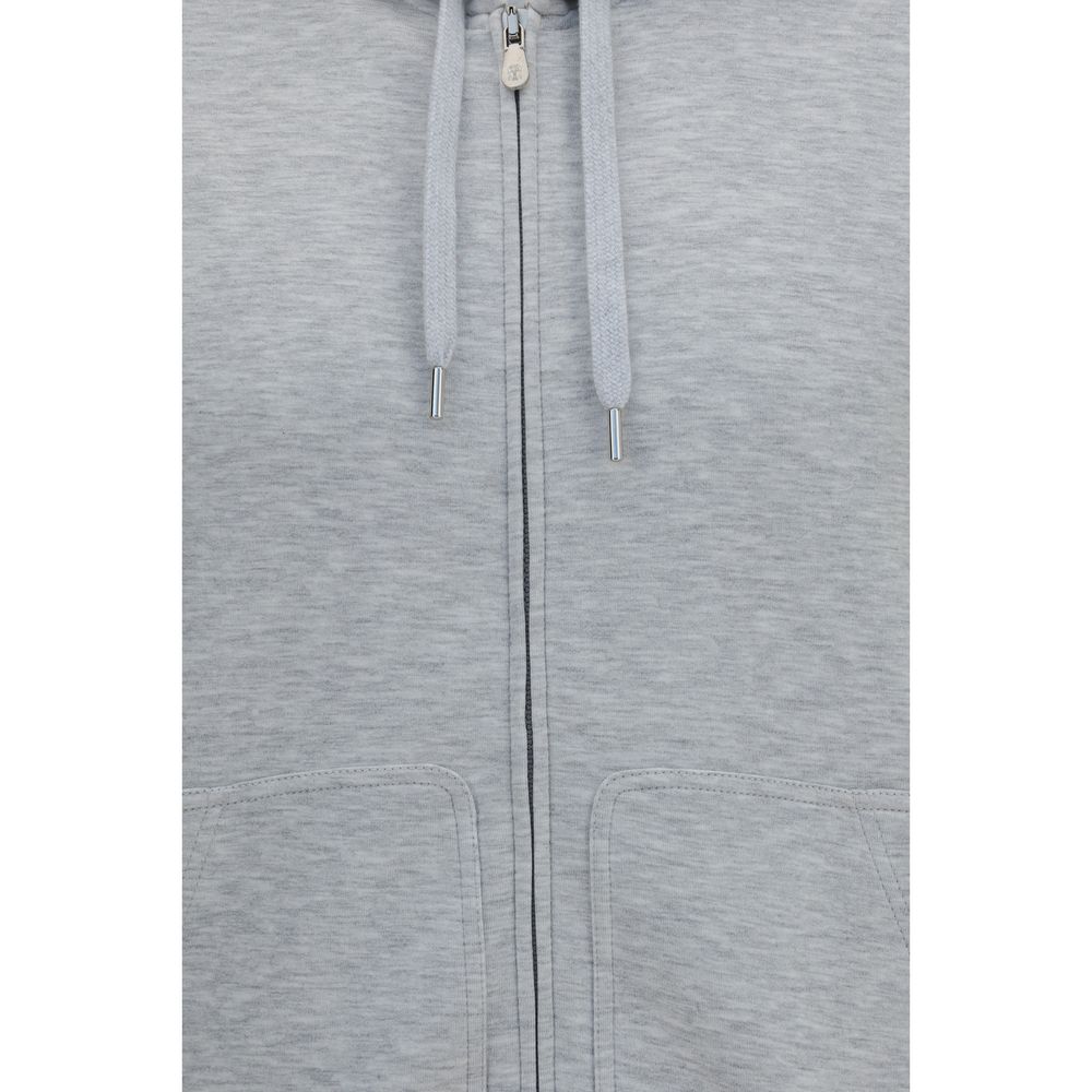 Brunello Cucinelli Gray Cotton Sweatshirt