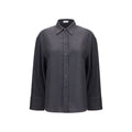 Brunello Cucinelli Gray Wool Oves Aries Dress Shirt