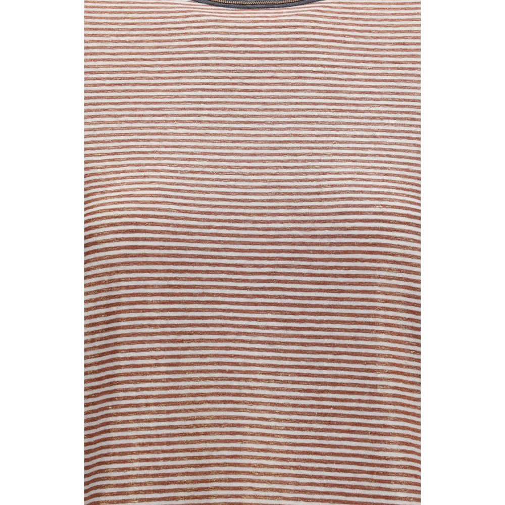 Brunello Cucinelli Orange Linen T-Shirt