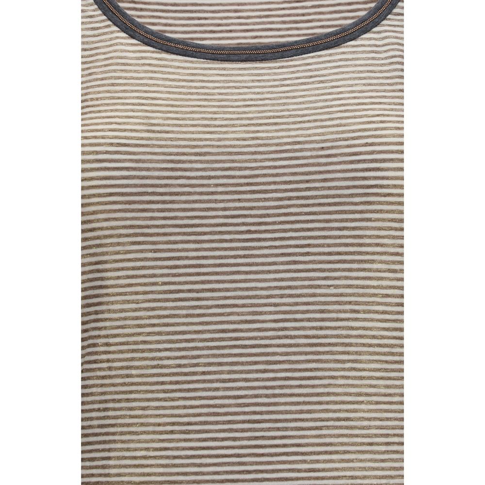 Brunello Cucinelli Beige Linen Tank Tops