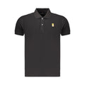 Marina Militare Black Cotton Mens Polo