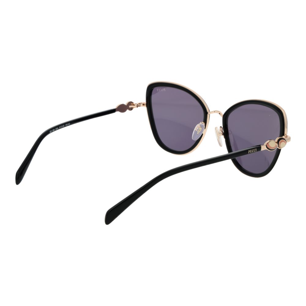 Emilio Pucci Black Metal Sunglasses