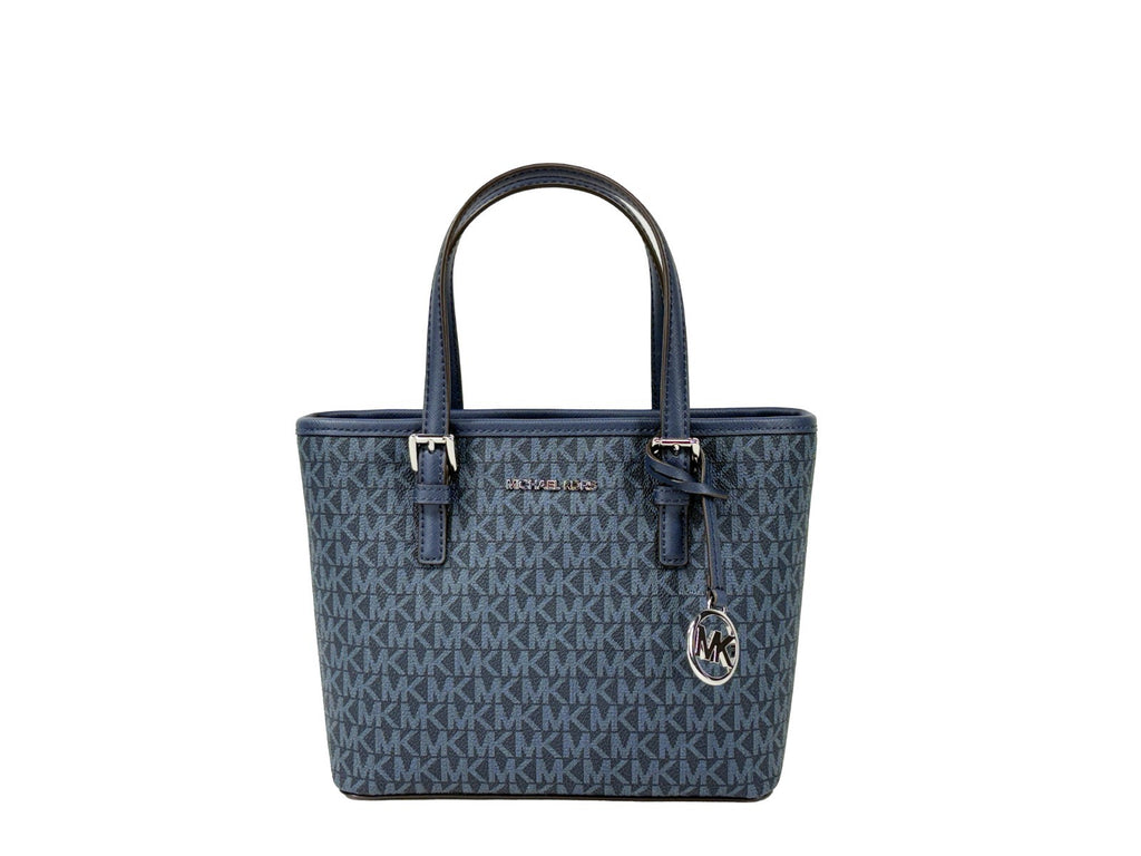 Michael Kors Navy Signature XS Carryall Tote Bag