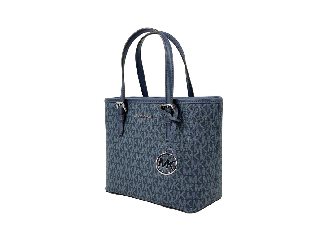 Michael Kors Navy Signature XS Carryall Tote Bag