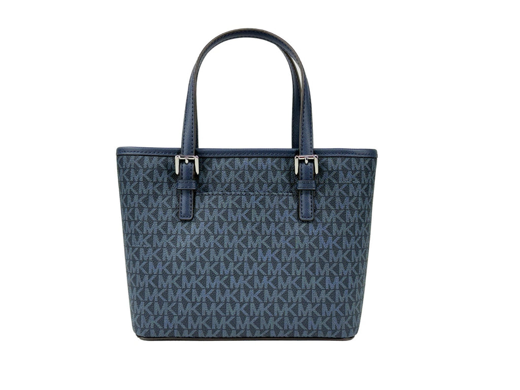 Michael Kors Navy Signature XS Carryall Tote Bag