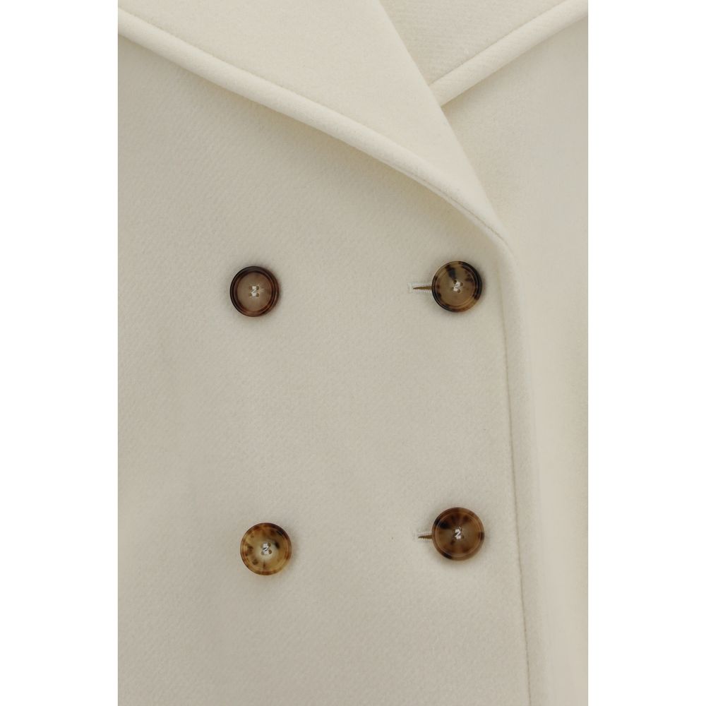 Chloé White Wool Oves Aries Coat
