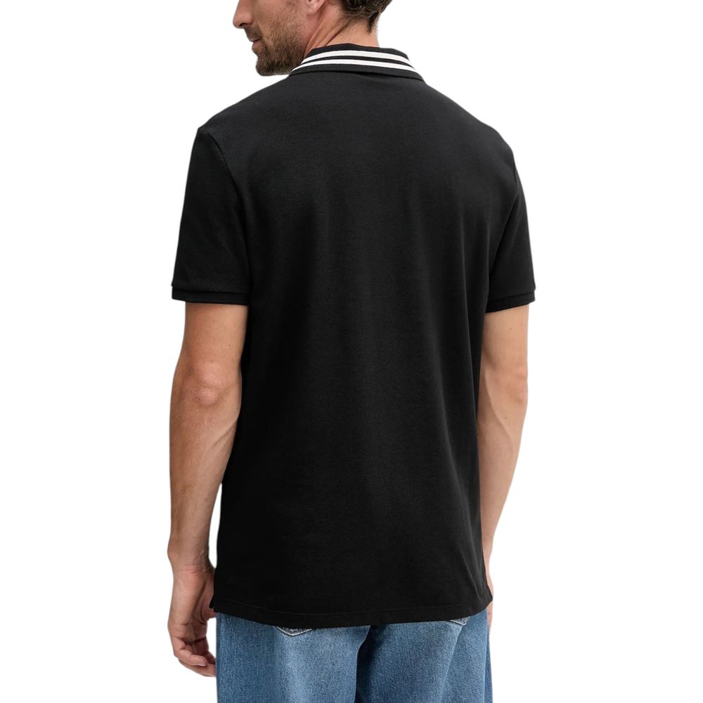Calvin Klein Jeans Black Cotton Polo Shirt