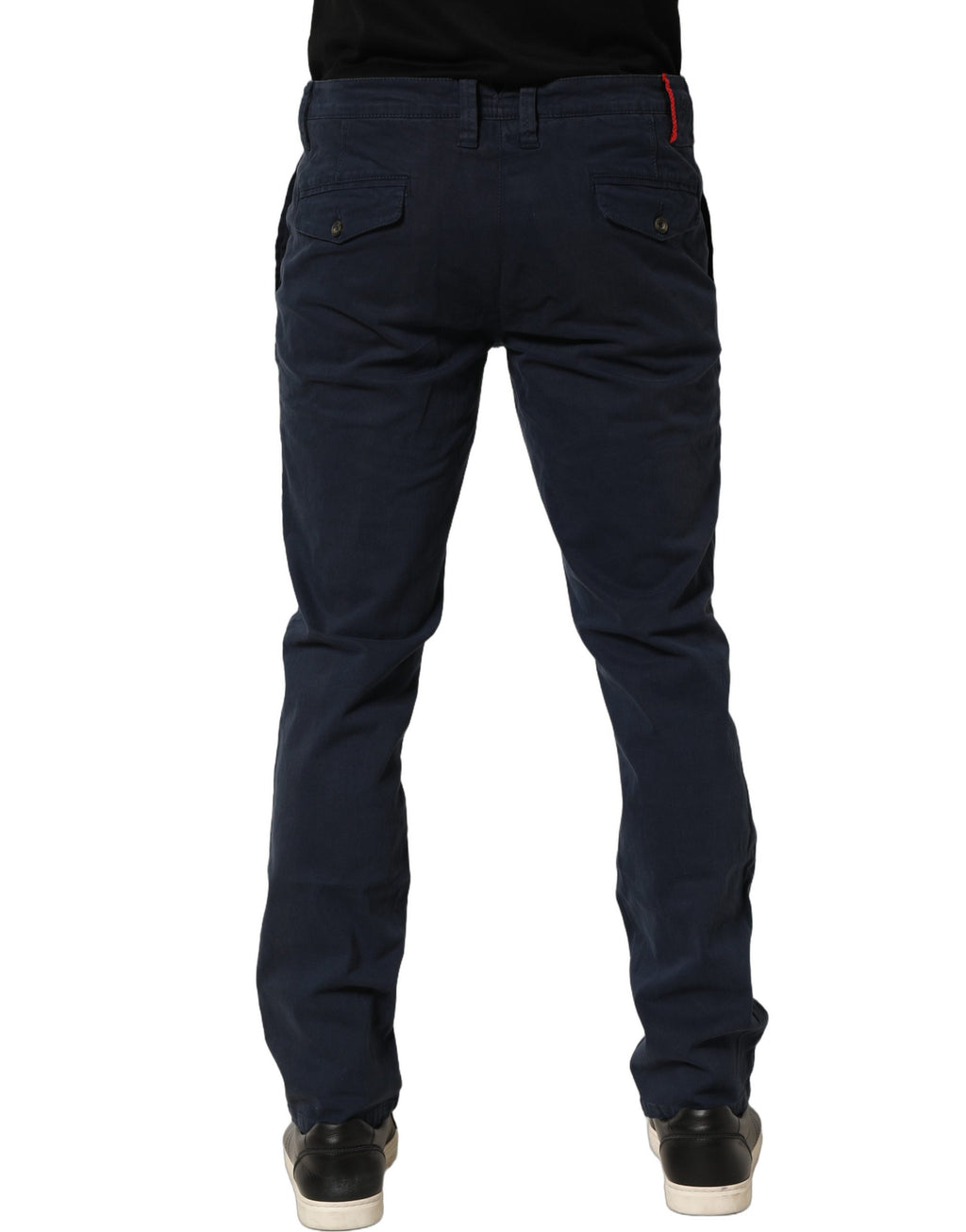 Domenico Tagliente Navy Blue Skinny Chino Mid Waist Men Pants