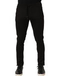 Dolce & Gabbana Black Wool Jogger Men Sweatpants Trouser Pants