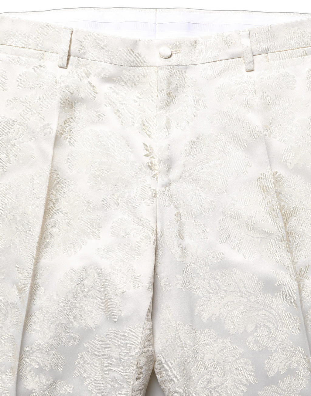 Dolce & Gabbana White Floral Men Dress Formal Trouser Pants
