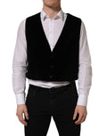Dolce & Gabbana Black Cotton SingleBreasted Waistcoat Vest