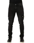 Dolce & Gabbana Black Distressed Cargo Cotton Men Denim Jeans