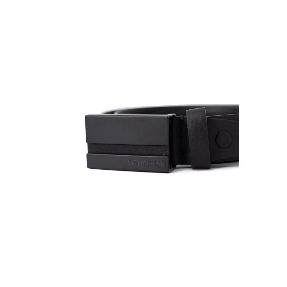 Antony Morato Black Leather Regular Belt
