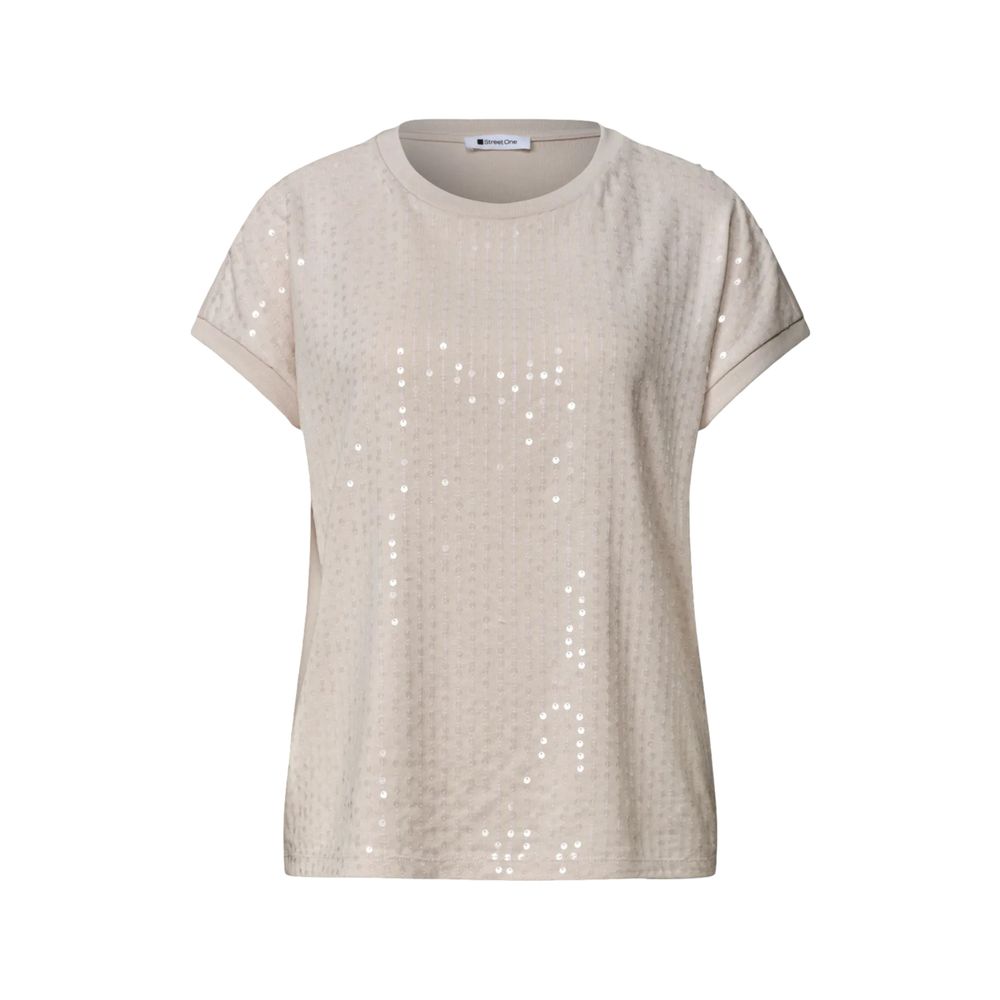 Street One Beige Polyester T-Shirt