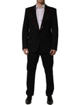 Dolce & Gabbana Black Crystal Embellished 2 Piece Suit