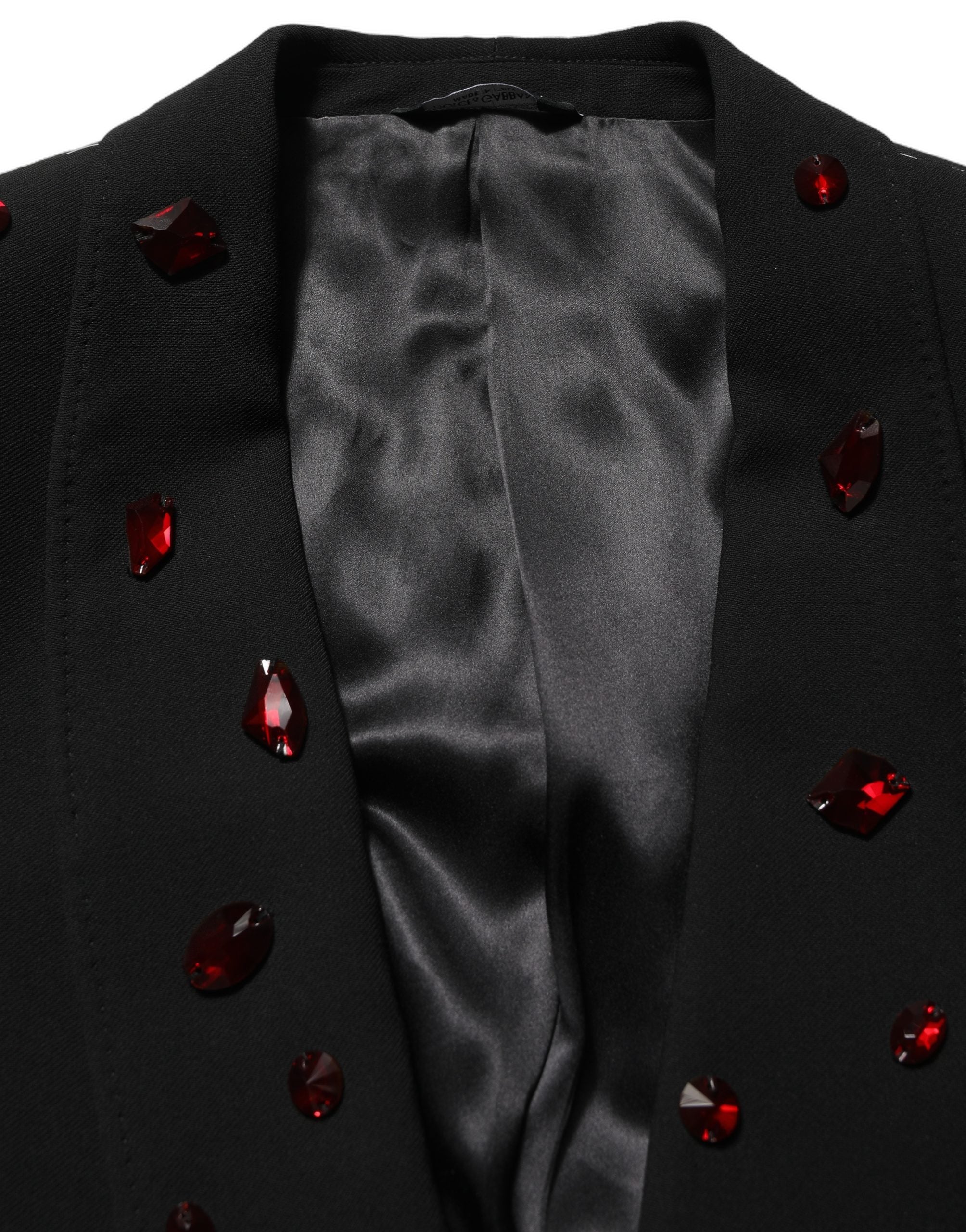 Dolce & Gabbana Black Crystal Embellished 2 Piece Suit