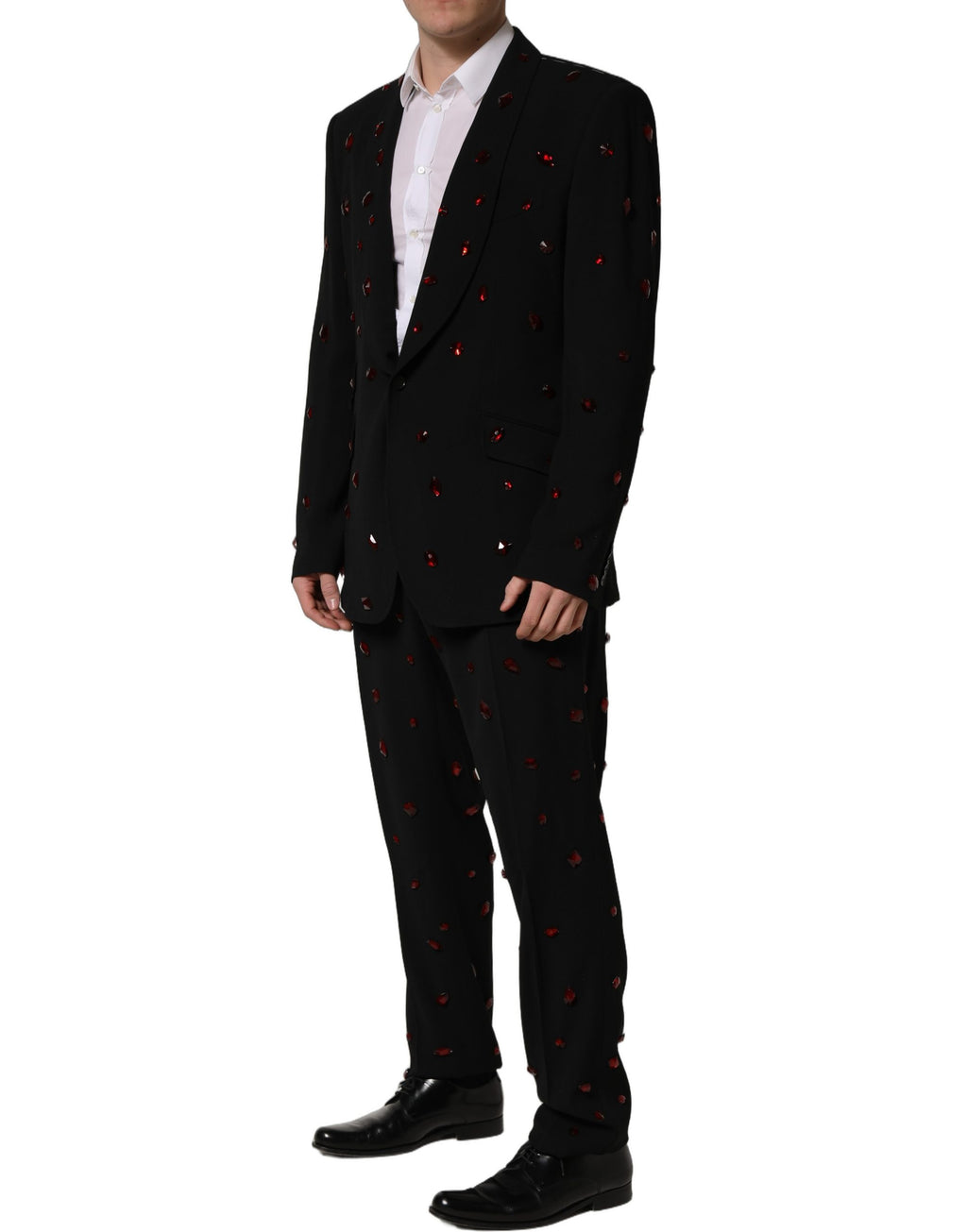 Dolce & Gabbana Black Crystal Embellished 2 Piece Suit