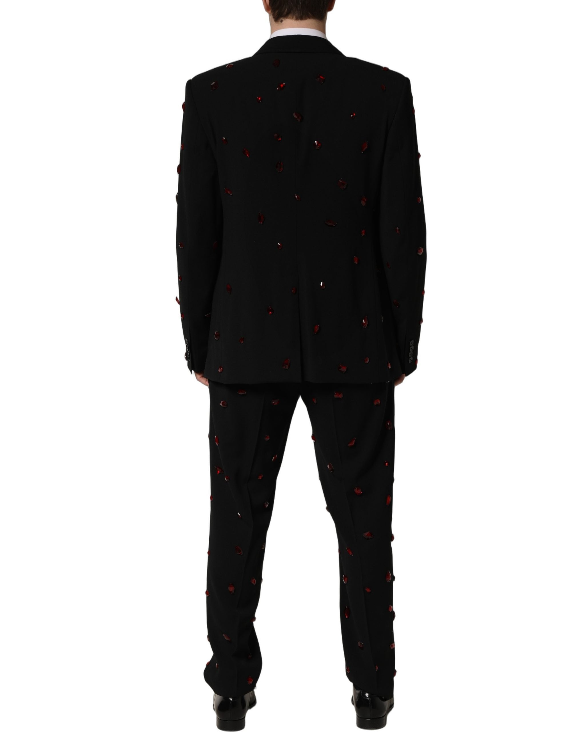 Dolce & Gabbana Black Crystal Embellished 2 Piece Suit