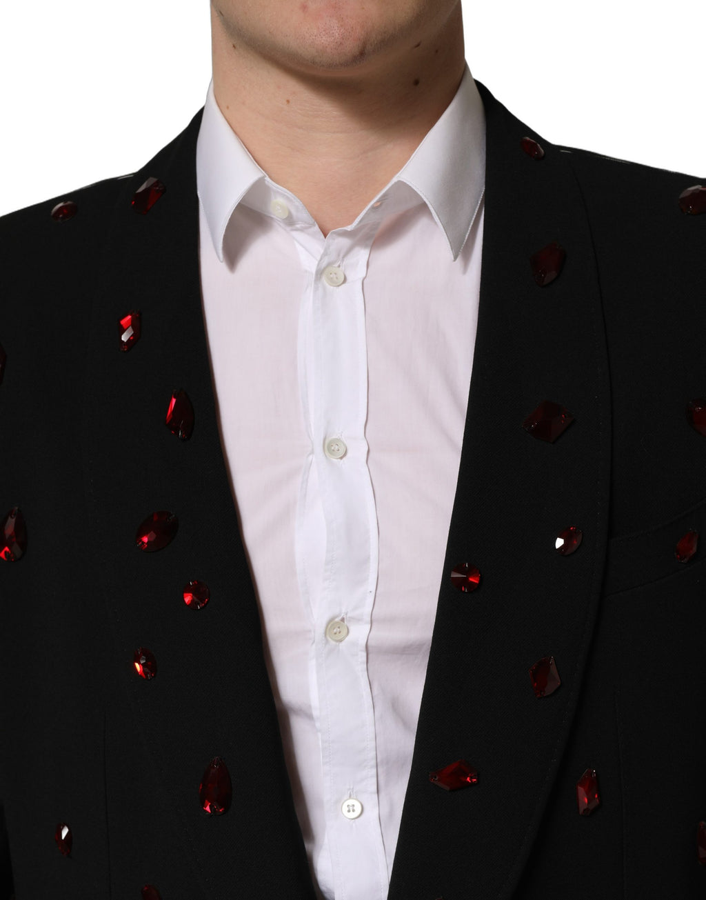 Dolce & Gabbana Black Crystal Embellished 2 Piece Suit
