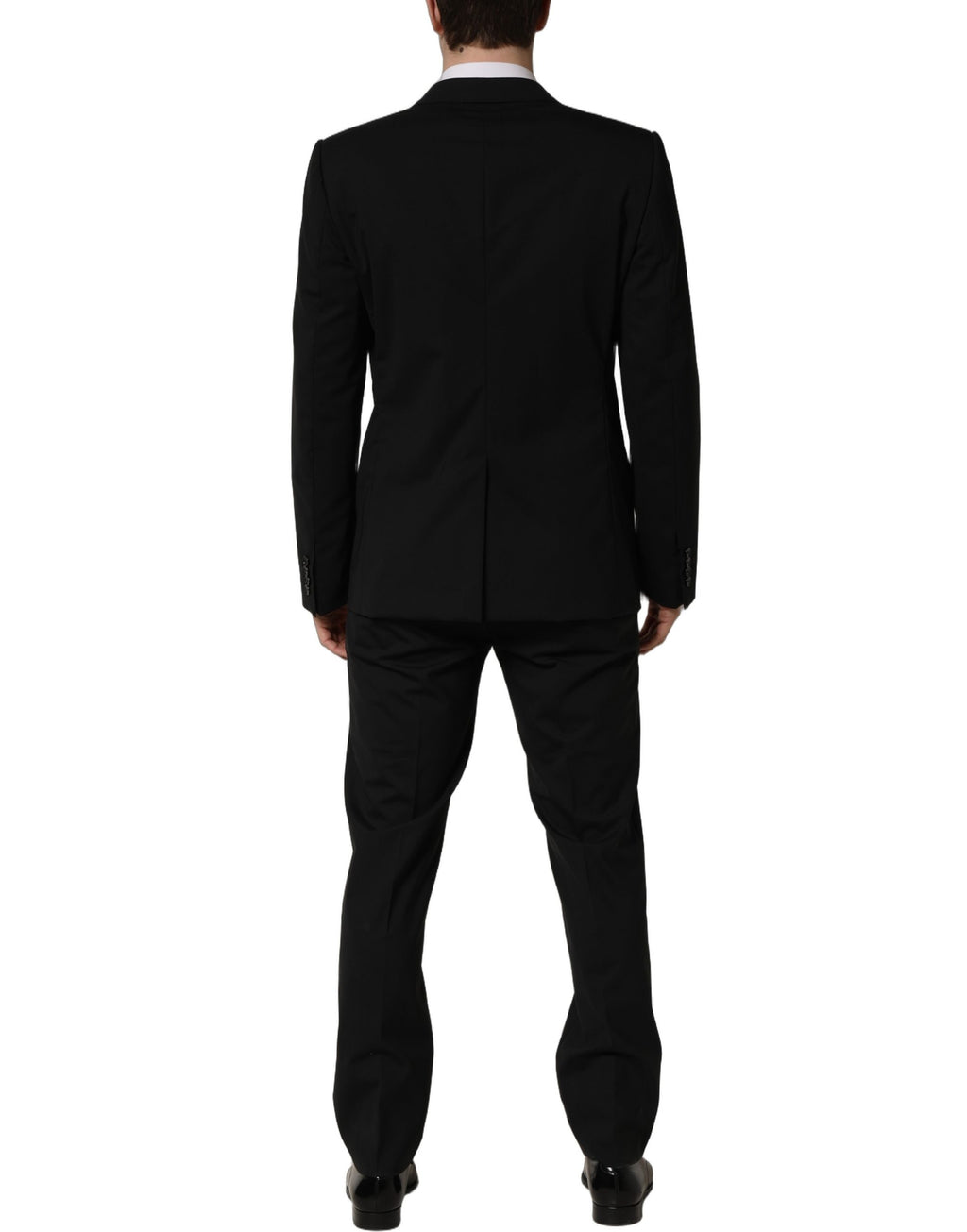 Dolce & Gabbana Black Wool Slim Fit Formal 2 Piece Men Suit