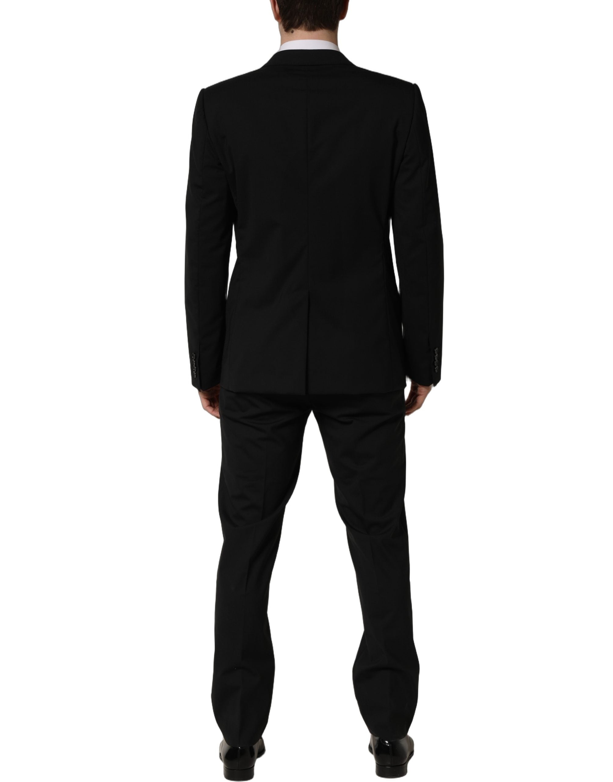 Dolce & Gabbana Black Wool Slim Fit Formal 2 Piece Men Suit