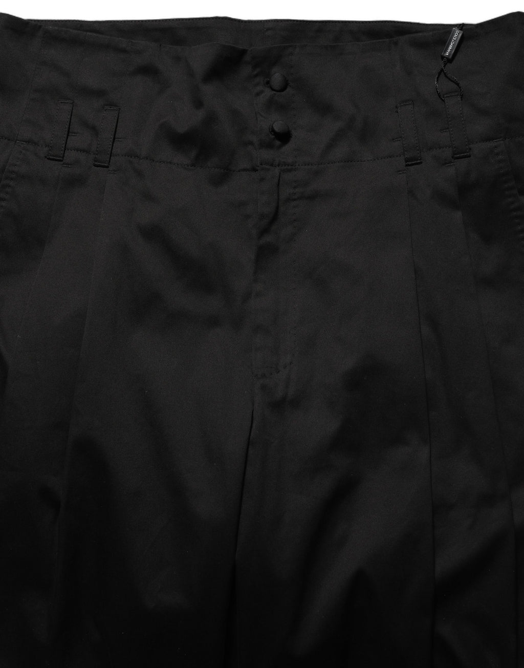 Dolce & Gabbana Black Cotton Straight Leg DressTrouser Pants