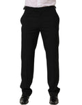 Dolce & Gabbana Black Tapered Leg Men Dress Trouser Pants