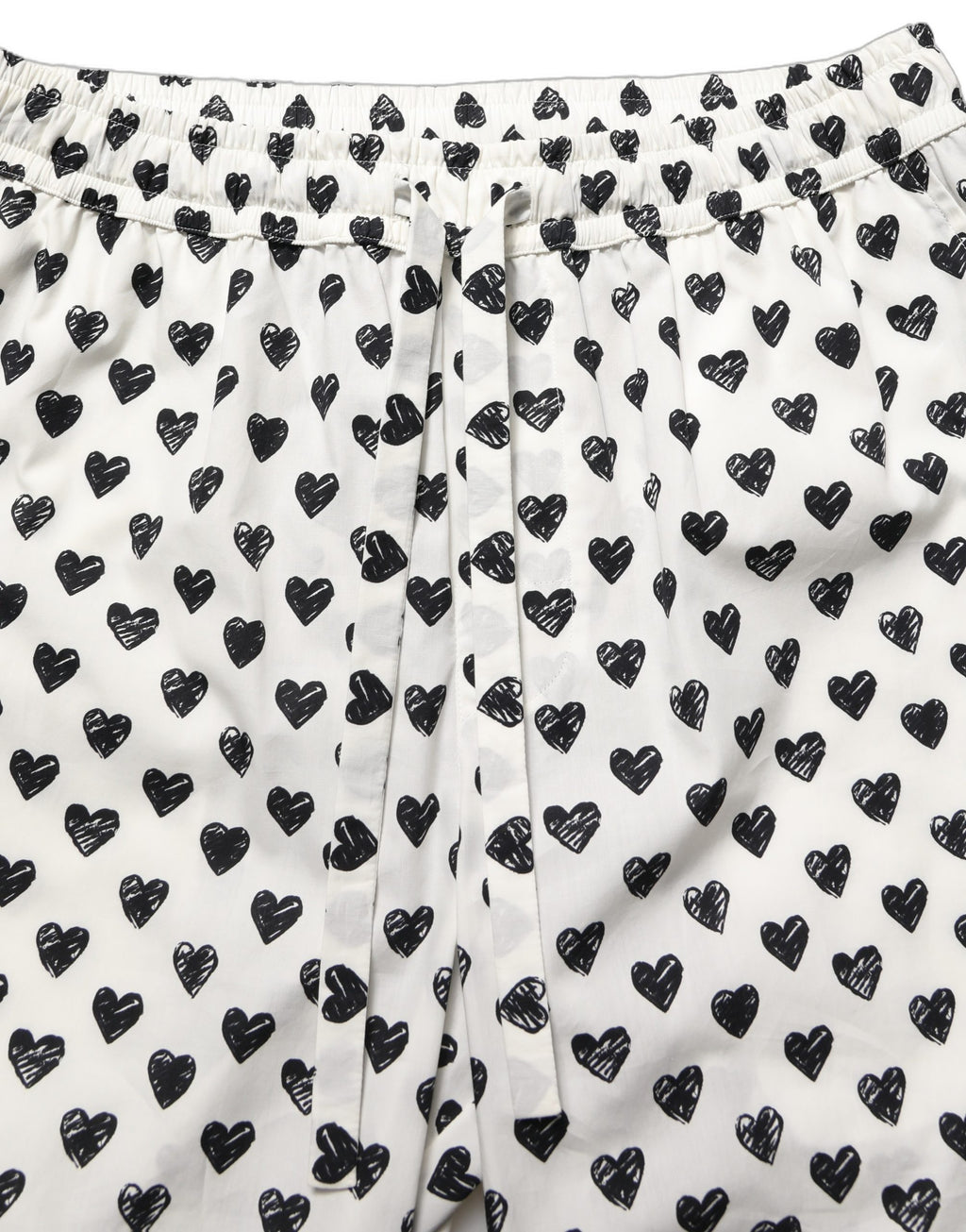 Dolce & Gabbana White Graphic Heart Print Men Trousers Pants