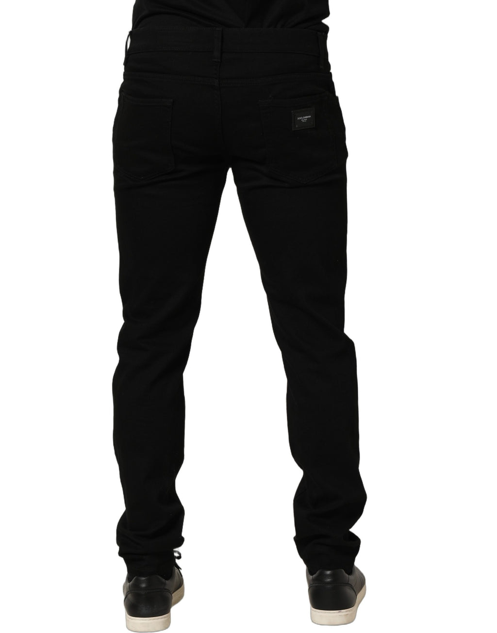 Dolce & Gabbana Black Cotton Stretch Skinny Men Denim Jeans