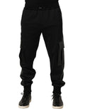 Dolce & Gabbana Black Mid Waist Cargo Jogger Sweatpants Pants
