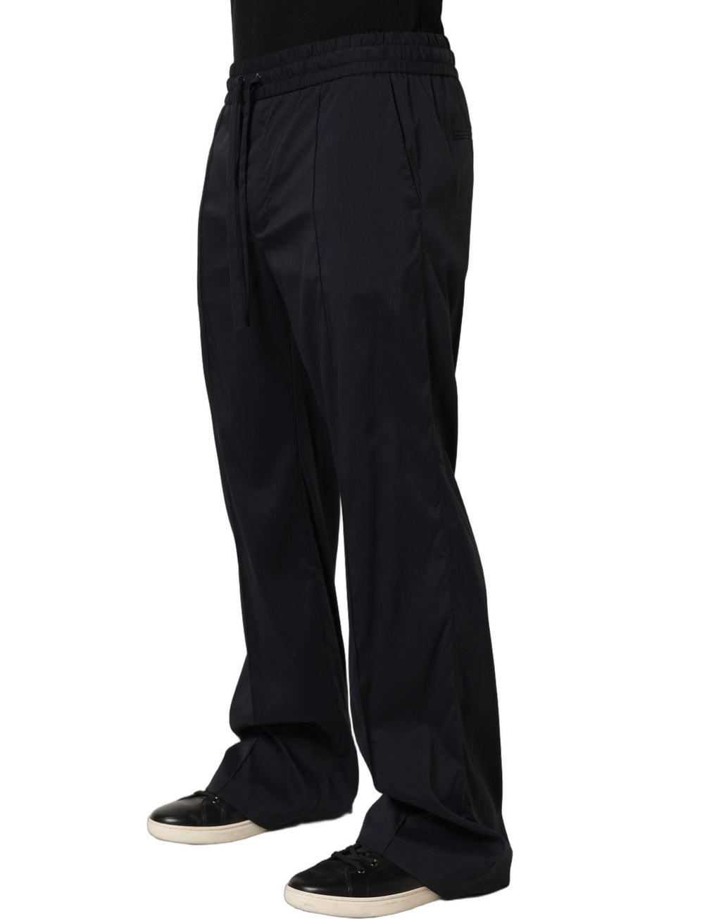 Dolce & Gabbana Black Nylon Straight Jogger Sweatpants Pants