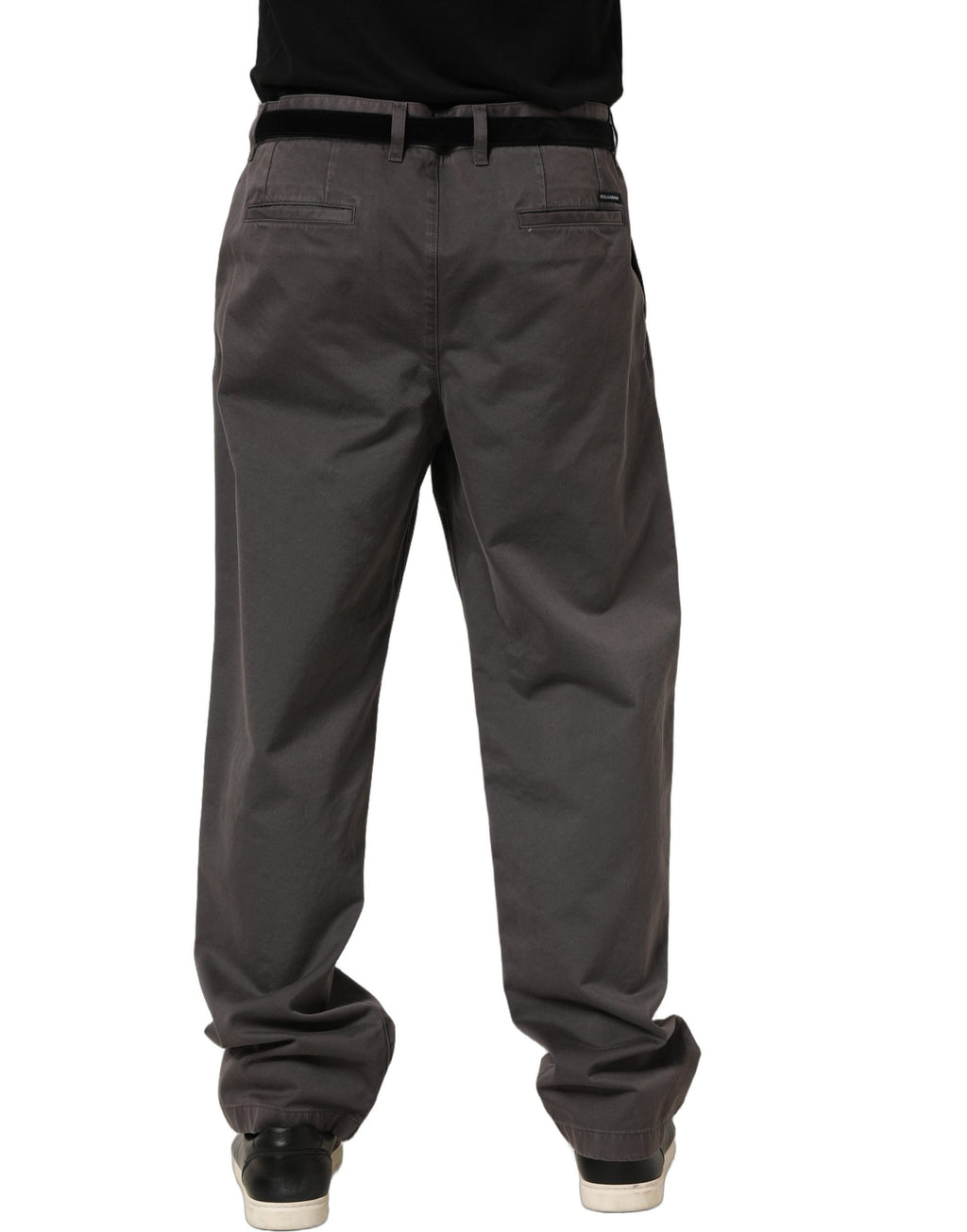 Dolce & Gabbana Dark Gray MidWaist Straight Men Trouser Pants