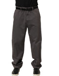 Dolce & Gabbana Dark Gray MidWaist Straight Men Trouser Pants