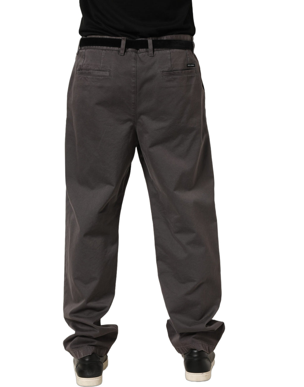 Dolce & Gabbana Dark Gray MidWaist Straight Men Trouser Pants