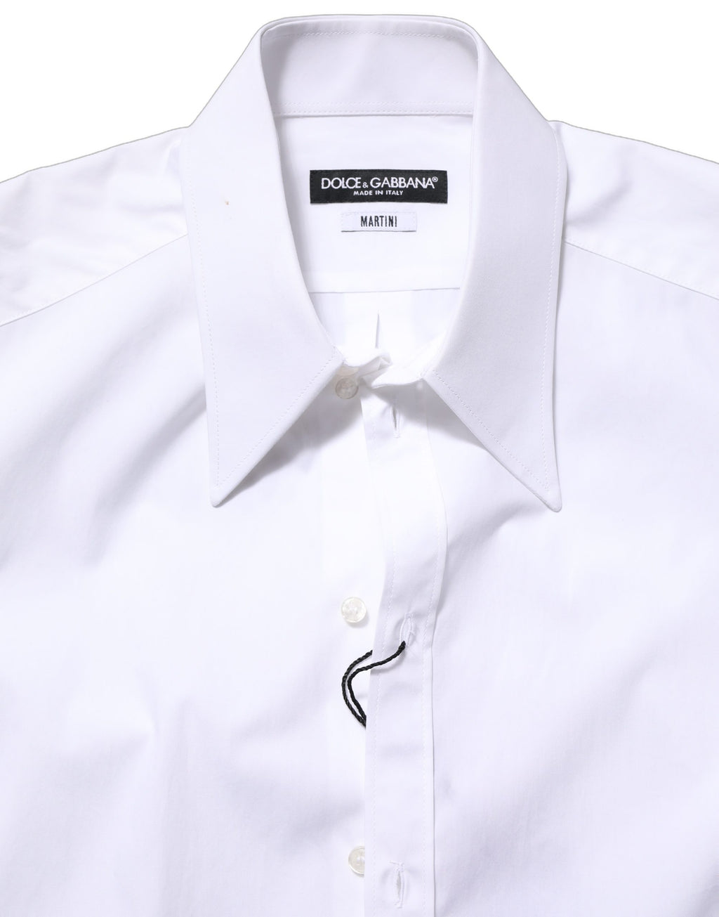 Dolce & Gabbana White MARTINI Long Sleeves Men Dress Shirt