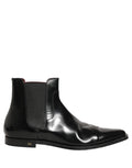 Dolce & Gabbana Black Chelsea Slip On Men Ankle Boots Shoes