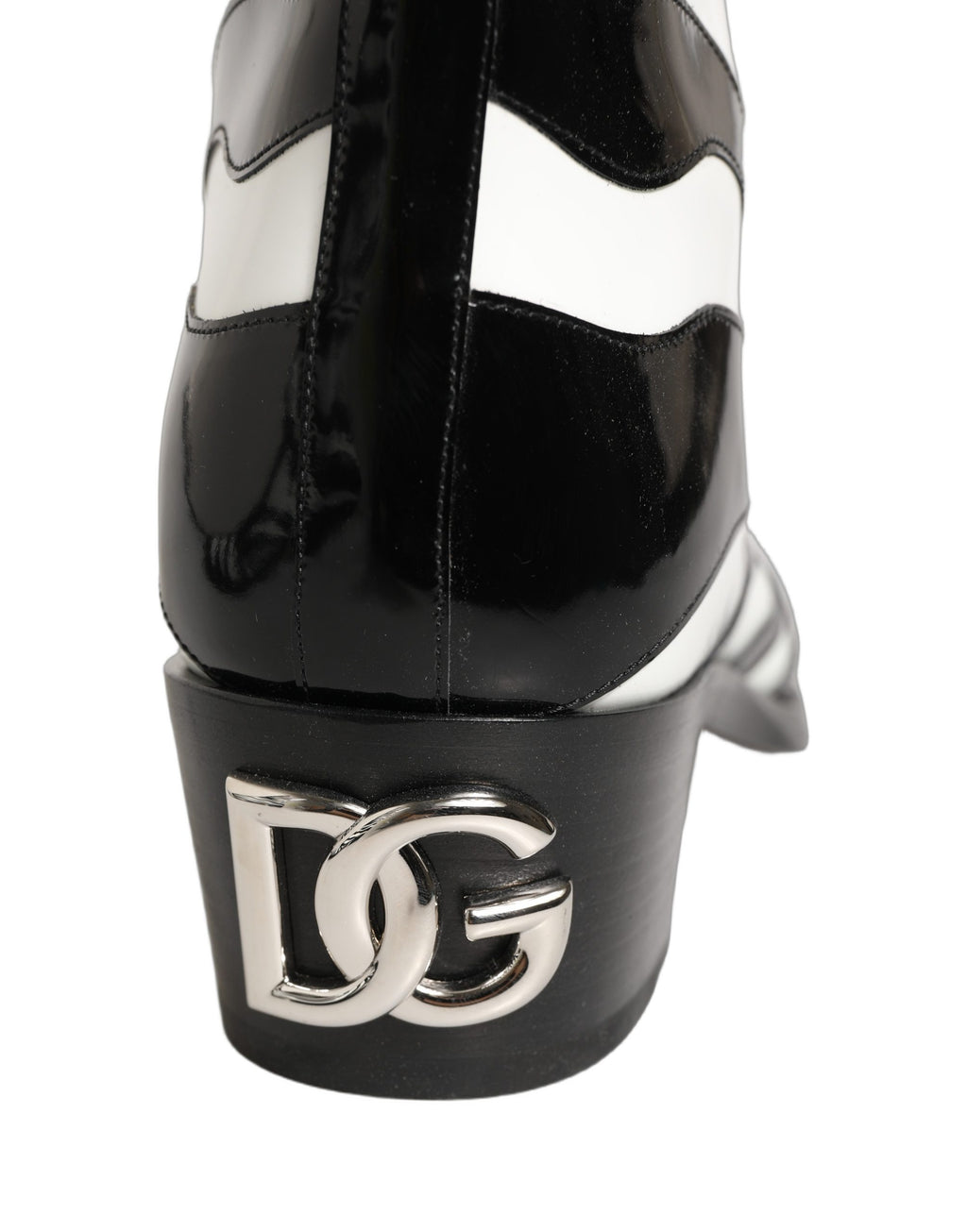 Dolce & Gabbana Black White Zebra Knee High Men Boots Shoes